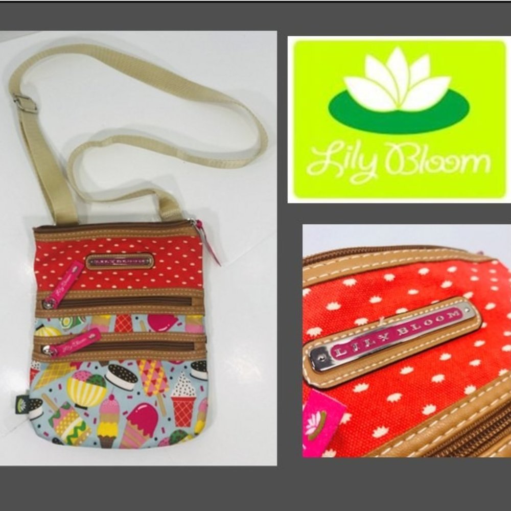 50% OFF   Lily Bloom ice cream triple zipper crossbody bag